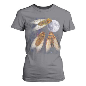 Funny 3 Cicadas Concert Fest Moon Cicada Reunion T Shirt For Women TS11 Charcoal Print Your Wear