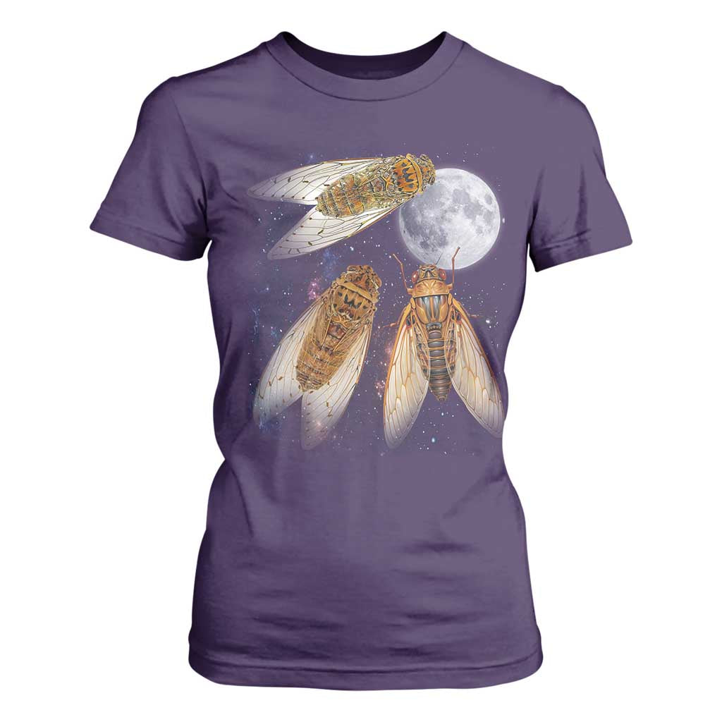 Funny 3 Cicadas Concert Fest Moon Cicada Reunion T Shirt For Women TS11 Purple Print Your Wear