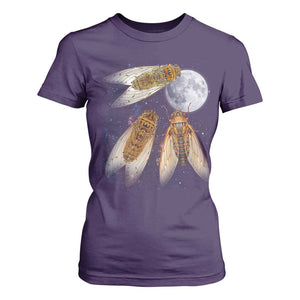 Funny 3 Cicadas Concert Fest Moon Cicada Reunion T Shirt For Women TS11 Purple Print Your Wear