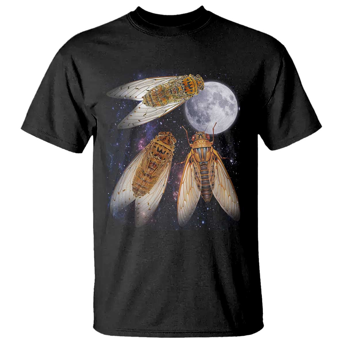 Funny 3 Cicadas Concert Fest Moon Cicada Reunion T Shirt TS11 Black Print Your Wear