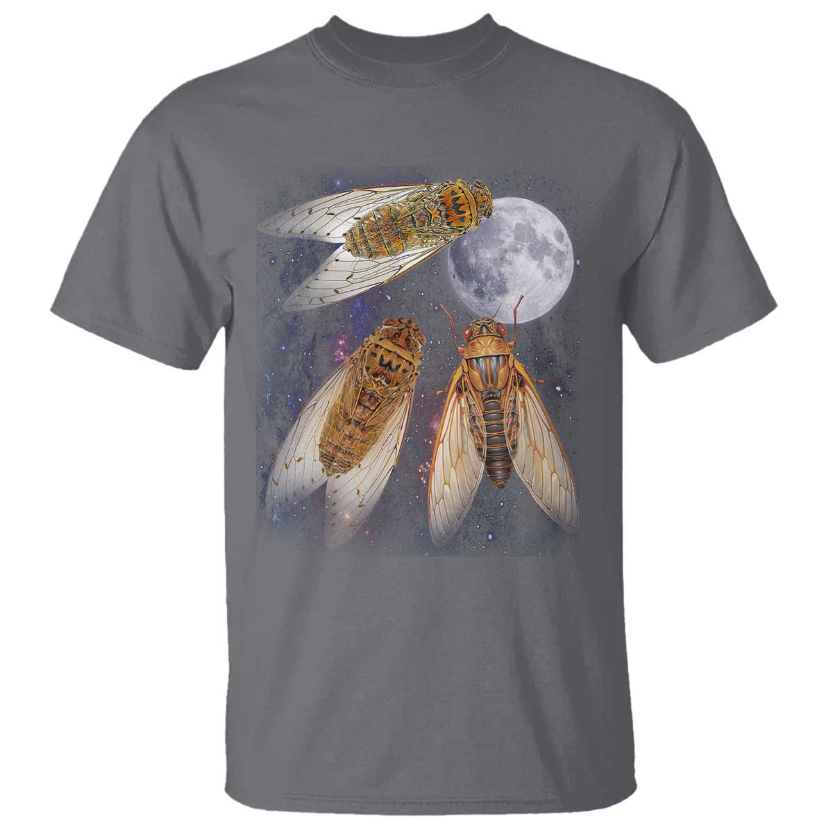 Funny 3 Cicadas Concert Fest Moon Cicada Reunion T Shirt TS11 Charcoal Print Your Wear