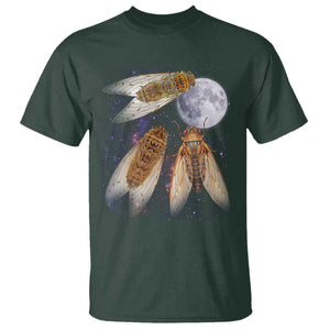 Funny 3 Cicadas Concert Fest Moon Cicada Reunion T Shirt TS11 Dark Forest Green Print Your Wear