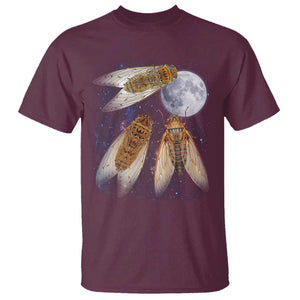Funny 3 Cicadas Concert Fest Moon Cicada Reunion T Shirt TS11 Maroon Print Your Wear