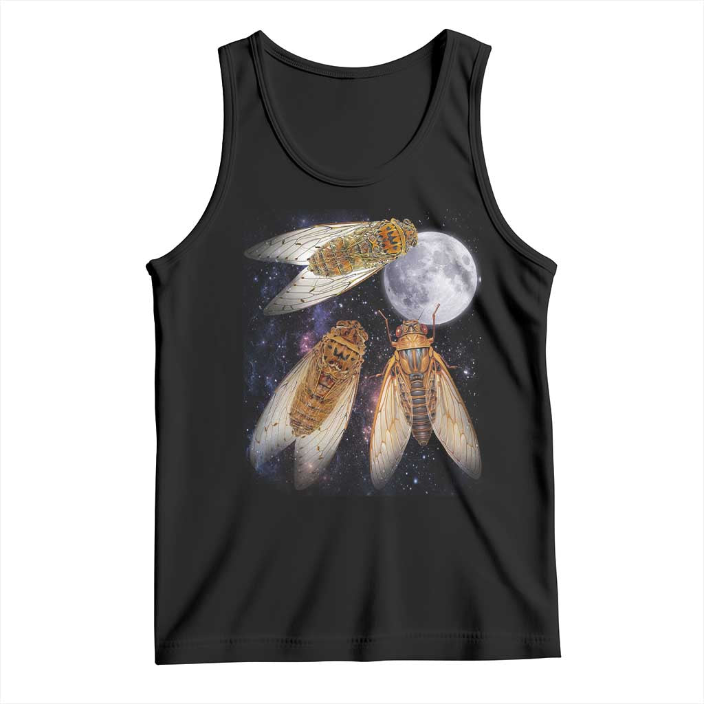 Funny 3 Cicadas Concert Fest Moon Cicada Reunion Tank Top TS11 Black Print Your Wear