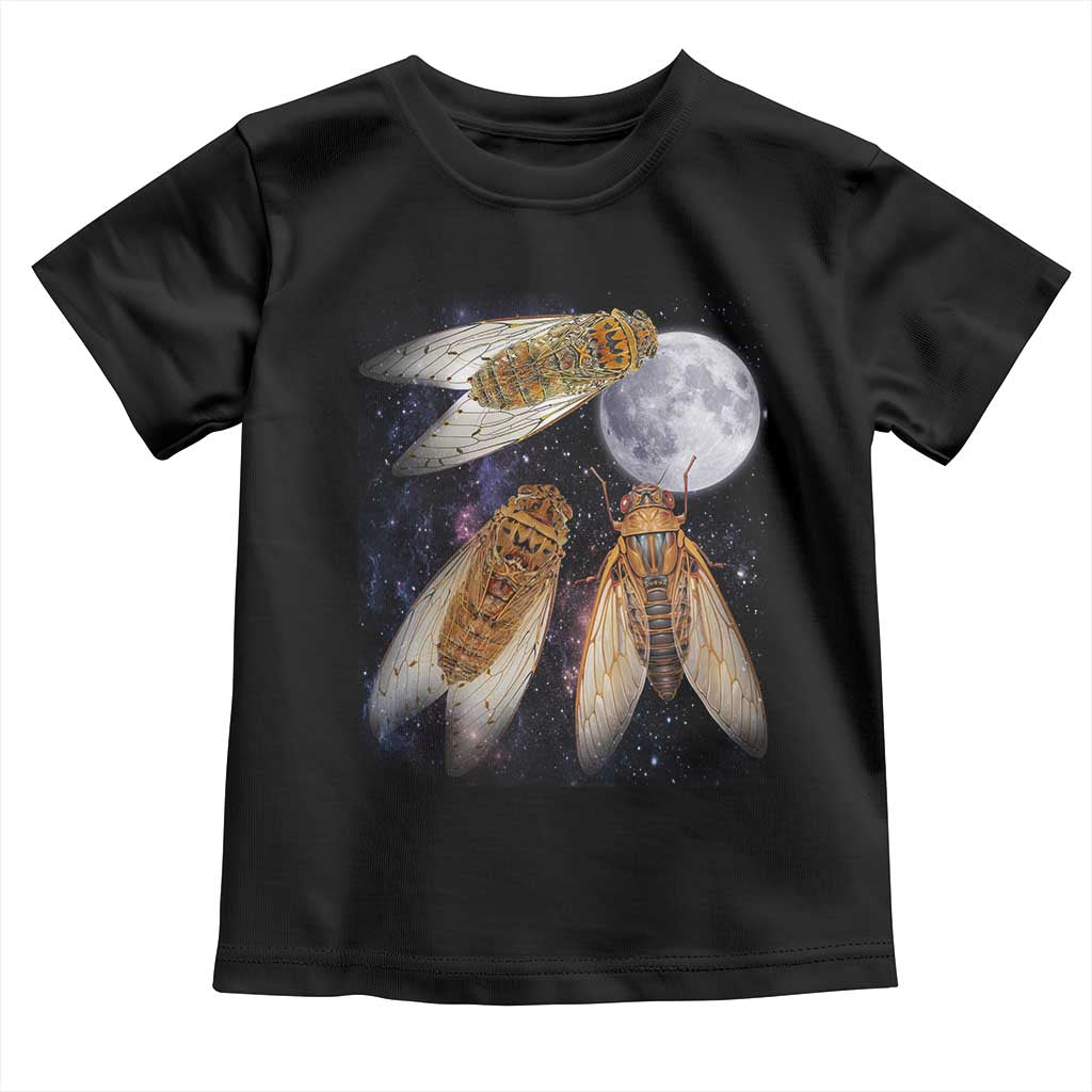 Funny 3 Cicadas Concert Fest Moon Cicada Reunion Toddler T Shirt TS11 Black Print Your Wear