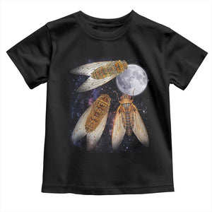Funny 3 Cicadas Concert Fest Moon Cicada Reunion Toddler T Shirt TS11 Black Print Your Wear