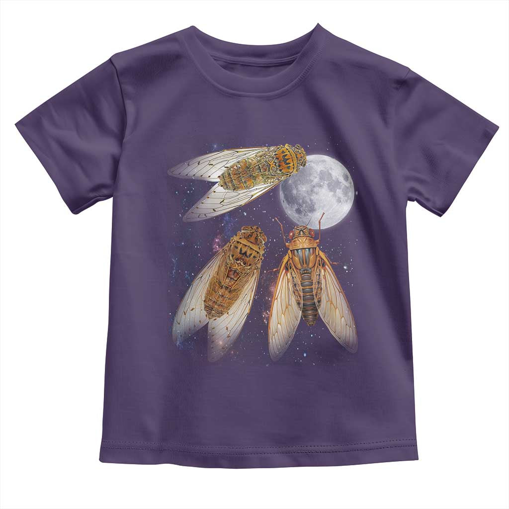 Funny 3 Cicadas Concert Fest Moon Cicada Reunion Toddler T Shirt TS11 Purple Print Your Wear