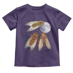 Funny 3 Cicadas Concert Fest Moon Cicada Reunion Toddler T Shirt TS11 Purple Print Your Wear