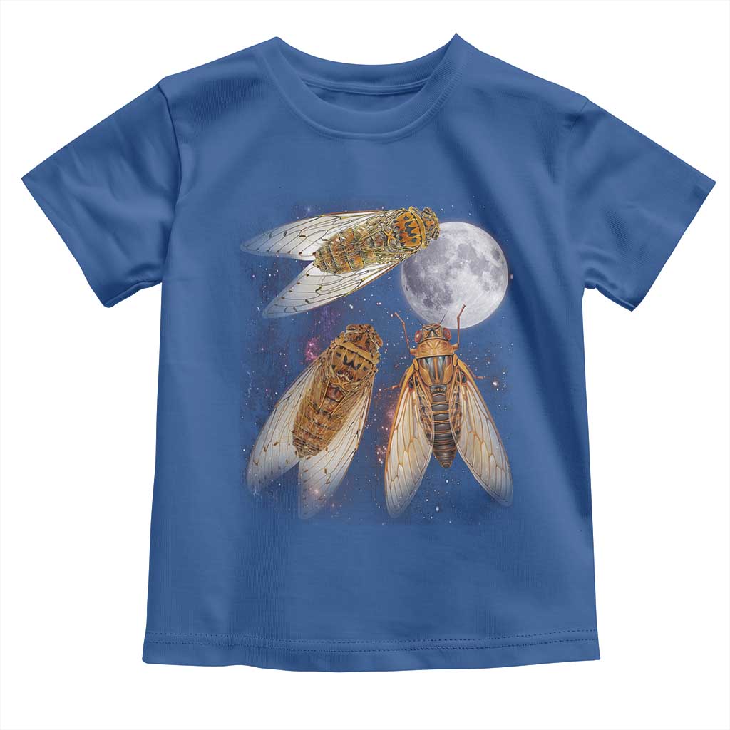 Funny 3 Cicadas Concert Fest Moon Cicada Reunion Toddler T Shirt TS11 Royal Blue Print Your Wear