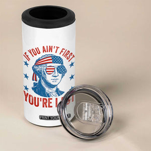 Funny 4th Of July 4 in 1 Can Cooler Tumbler George Washington Stay Strapped Or Get Clapped TS10 Print Your Wear