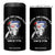 Funny 4th Of July 4 in 1 Can Cooler Tumbler Sippin On Liber Tea Liberty Abe Lincoln 1776 USA Flag TS10 One Size: 16 oz Black Print Your Wear
