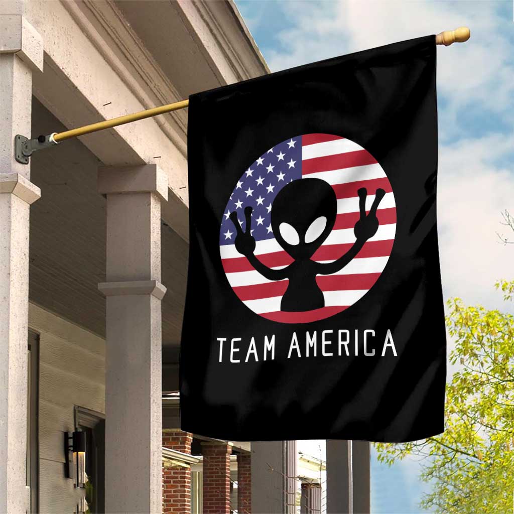 Funny 4th Of July Alien Garden Flag Team America USA Flag UFO TS11 Print Your Wear
