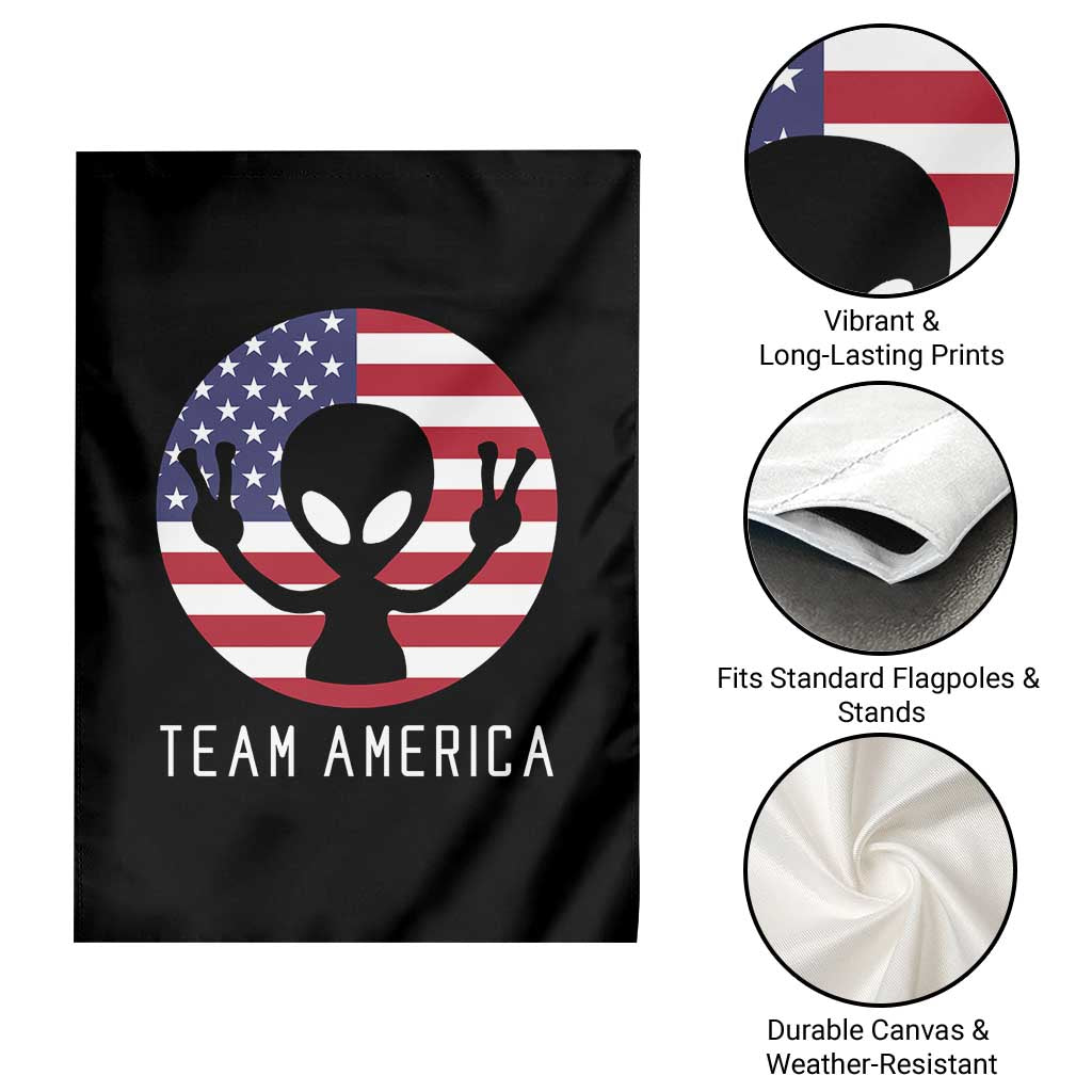 Funny 4th Of July Alien Garden Flag Team America USA Flag UFO TS11 Print Your Wear