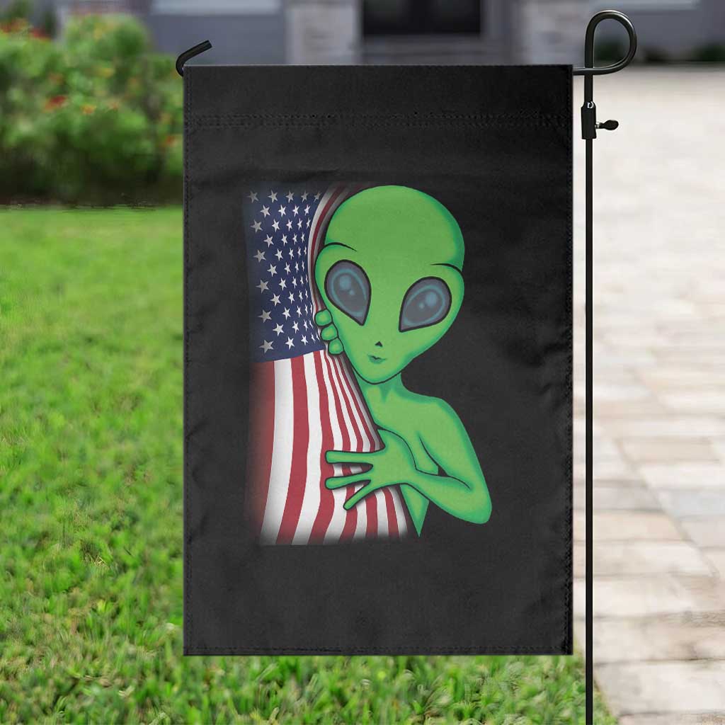 Funny 4th Of July Alien Garden Flag USA American Flag UFO TS11 Print Your Wear