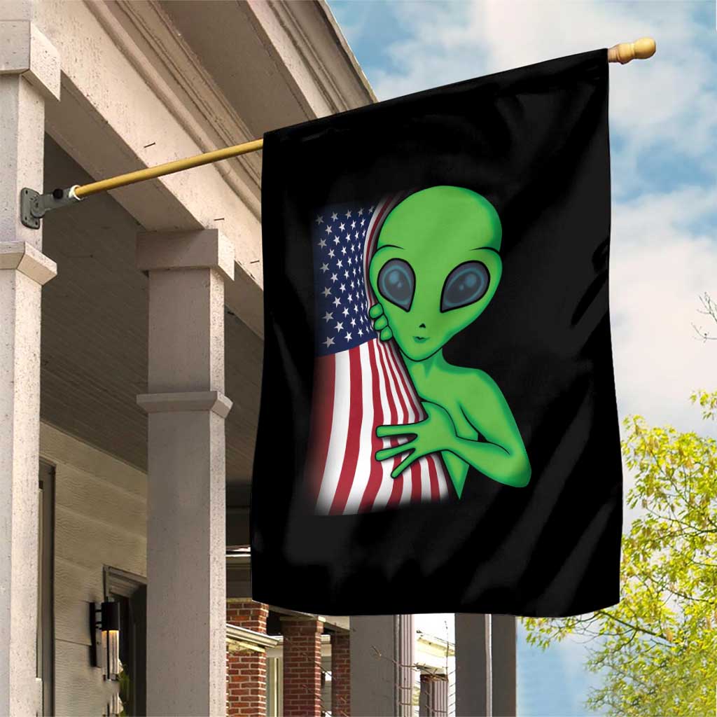 Funny 4th Of July Alien Garden Flag USA American Flag UFO TS11 Print Your Wear