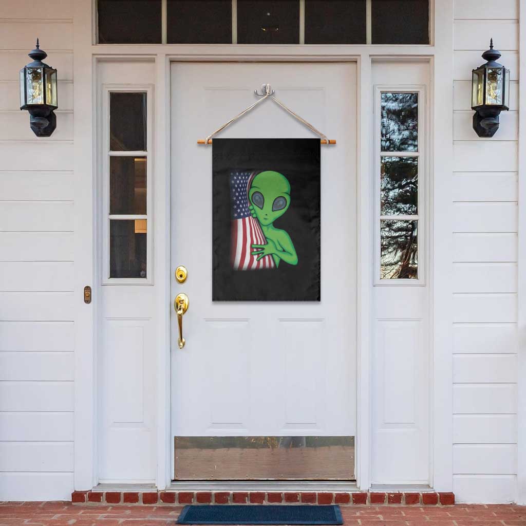 Funny 4th Of July Alien Garden Flag USA American Flag UFO TS11 Print Your Wear