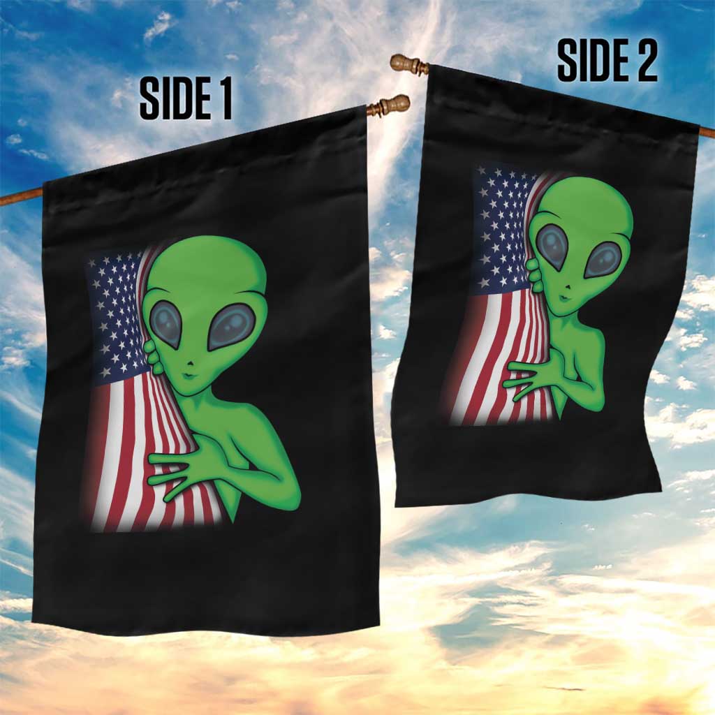 Funny 4th Of July Alien Garden Flag USA American Flag UFO TS11 Print Your Wear