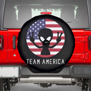 Funny 4th Of July Alien Spare Tire Cover Team America USA Flag UFO TS11 Black Print Your Wear
