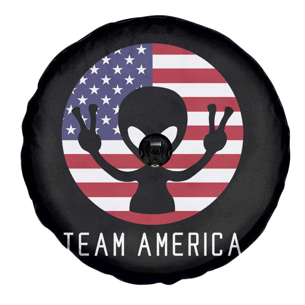 Funny 4th Of July Alien Spare Tire Cover Team America USA Flag UFO TS11 Print Your Wear
