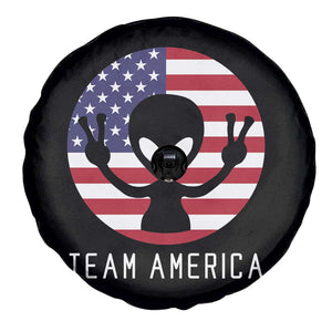 Funny 4th Of July Alien Spare Tire Cover Team America USA Flag UFO TS11 Print Your Wear