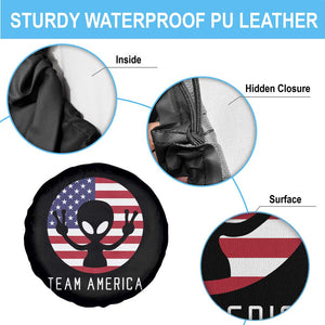 Funny 4th Of July Alien Spare Tire Cover Team America USA Flag UFO TS11 Print Your Wear