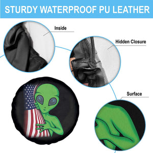 Funny 4th Of July Alien Spare Tire Cover USA American Flag UFO TS11 Print Your Wear