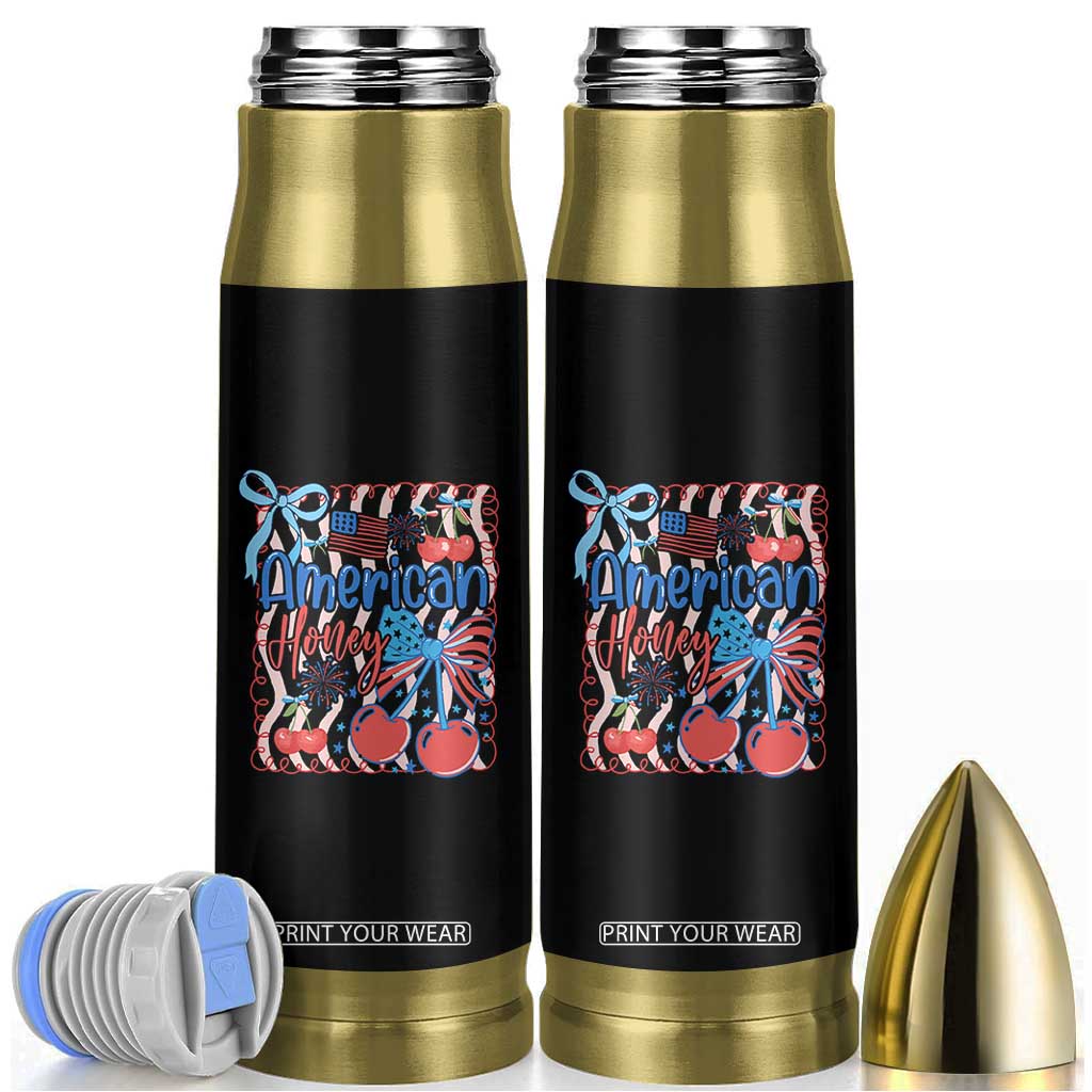 Funny 4th Of July American Honey Bullet Tumbler USA Independence Day Coquette TS11 Black Print Your Wear