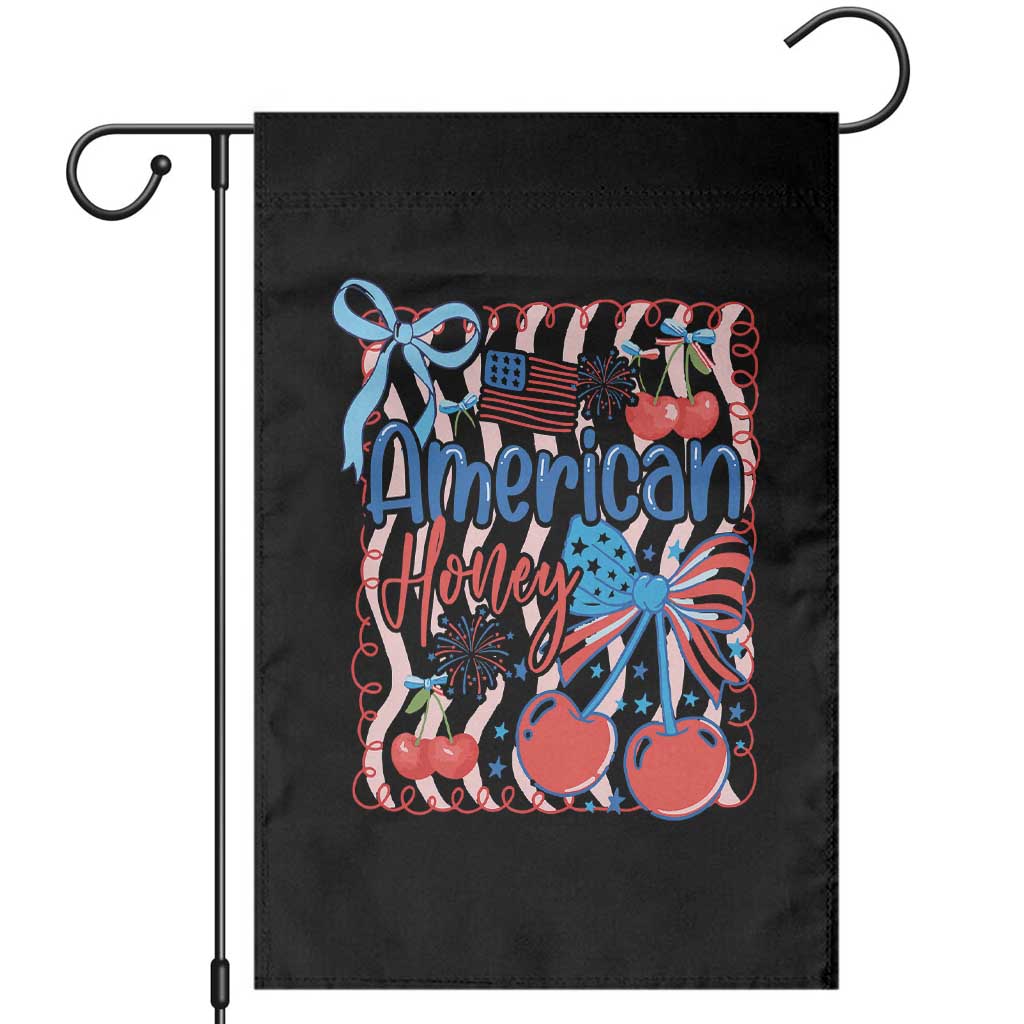 Funny 4th Of July American Honey Garden Flag USA Independence Day Coquette TS11 Black Print Your Wear