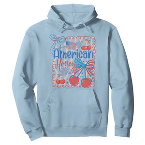 Funny 4th Of July American Honey Hoodie USA Independence Day Coquette TS11 Light Blue Print Your Wear
