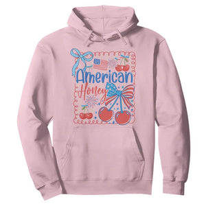 Funny 4th Of July American Honey Hoodie USA Independence Day Coquette TS11 Light Pink Print Your Wear