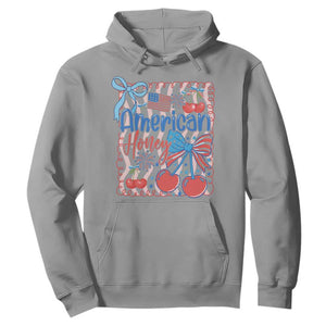 Funny 4th Of July American Honey Hoodie USA Independence Day Coquette TS11 Sport Gray Print Your Wear
