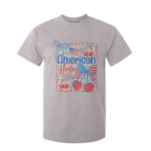 Funny 4th Of July American Honey T Shirt For Kid USA Independence Day Coquette TS11 Ice Gray Print Your Wear