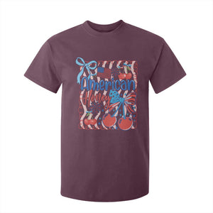 Funny 4th Of July American Honey T Shirt For Kid USA Independence Day Coquette TS11 Maroon Print Your Wear