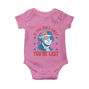 Funny 4th Of July Baby Onesie George Washington Stay Strapped Or Get Clapped TS10 Azalea Print Your Wear