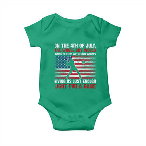 Funny 4th Of July Baseball Baby Onesie The Whole Sky Would Brighten Up With Fireworks American Flag TS11 Irish Green Print Your Wear