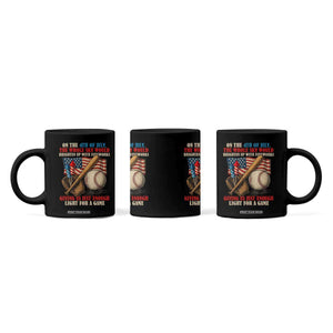 Funny 4th Of July Baseball Coffee Mug The Whole Sky Would Brighten Up With Fireworks Giving Us Light For A Game TS11 Print Your Wear
