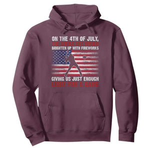 Funny 4th Of July Baseball Hoodie The Whole Sky Would Brighten Up With Fireworks American Flag TS11 Maroon Print Your Wear