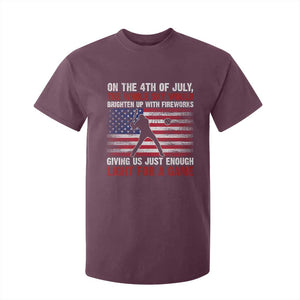 Funny 4th Of July Baseball T Shirt For Kid The Whole Sky Would Brighten Up With Fireworks American Flag TS11 Maroon Print Your Wear