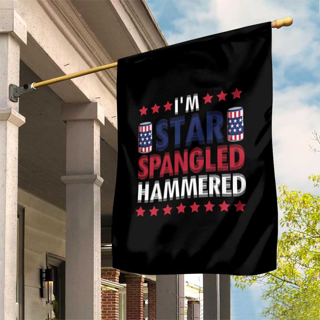 Funny 4th Of July Beer Drinking Lover Garden Flag I'm Star Spangled Hammered TS11 Print Your Wear