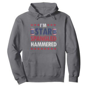 Funny 4th Of July Beer Drinking Lover Hoodie I'm Star Spangled Hammered TS11 Charcoal Print Your Wear