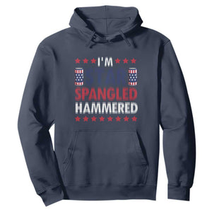 Funny 4th Of July Beer Drinking Lover Hoodie I'm Star Spangled Hammered TS11 Navy Print Your Wear