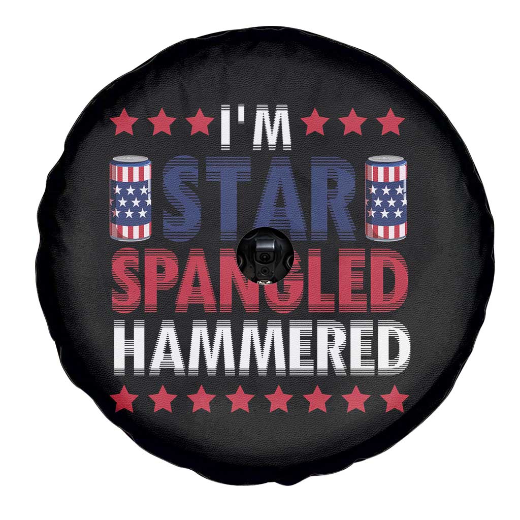 Funny 4th Of July Beer Drinking Lover Spare Tire Cover I'm Star Spangled Hammered TS11 Print Your Wear