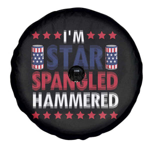 Funny 4th Of July Beer Drinking Lover Spare Tire Cover I'm Star Spangled Hammered TS11 Print Your Wear
