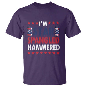 Funny 4th Of July Beer Drinking Lover T Shirt I'm Star Spangled Hammered TS11 Purple Print Your Wear