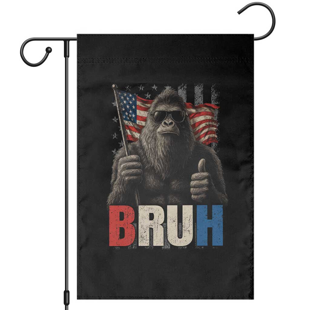 Funny 4th Of July Bigfoot Bruh Garden Flag Patriotic Sasquatch American US Flag TS11 Black Print Your Wear