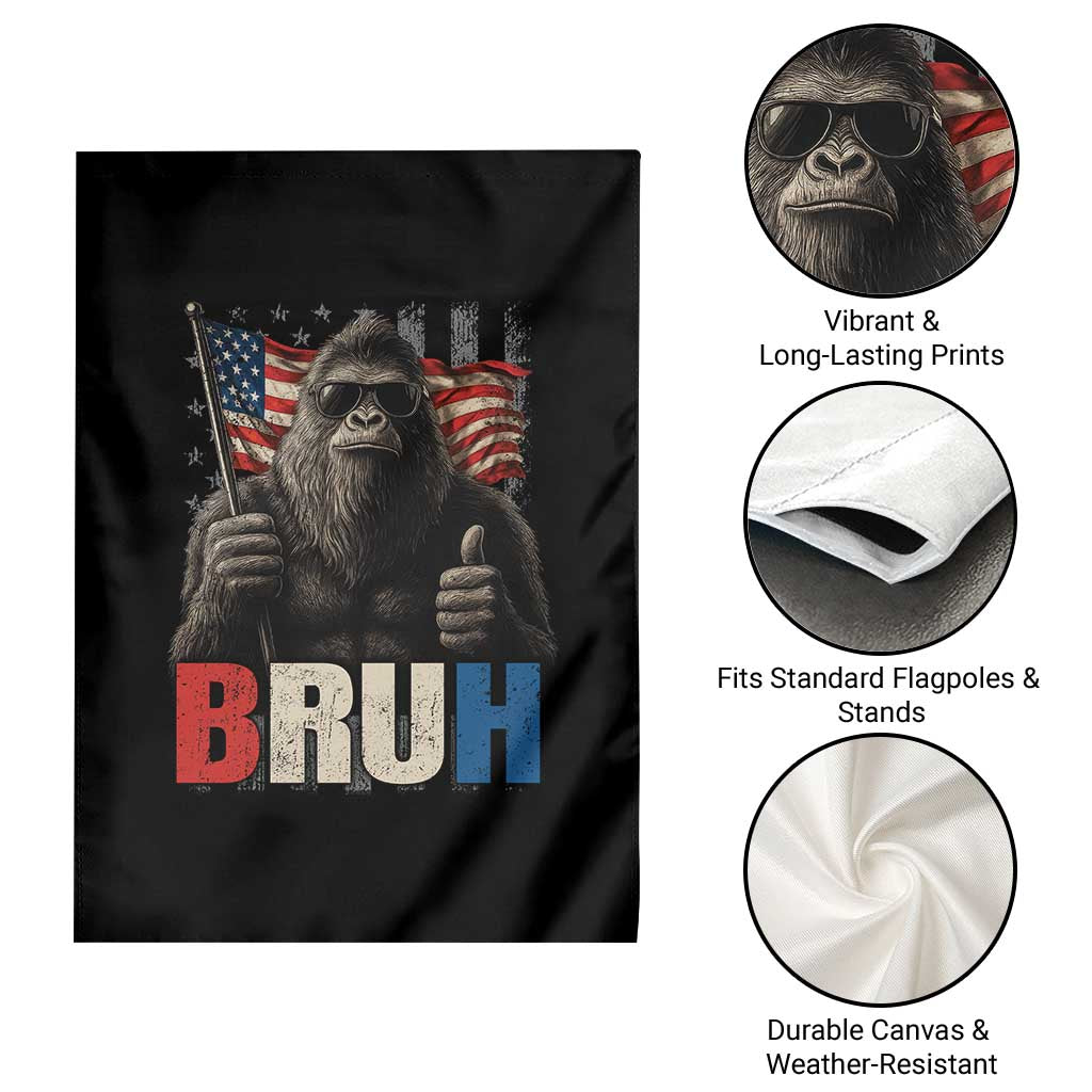 Funny 4th Of July Bigfoot Bruh Garden Flag Patriotic Sasquatch American US Flag TS11 Print Your Wear
