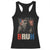 Funny 4th Of July Bigfoot Bruh Racerback Tank Top Patriotic Sasquatch American US Flag TS11 Black Print Your Wear