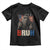 Funny 4th Of July Bigfoot Bruh Toddler T Shirt Patriotic Sasquatch American US Flag TS11 Black Print Your Wear