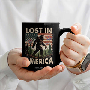 Funny 4th Of July Bigfoot Lost In America Coffee Mug Patriotic Sasquatch US Flag Fireworks TS11 Print Your Wear
