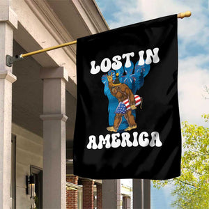Funny 4th Of July Bigfoot Lost In America Garden Flag Patriotic Sasquatch Rocket Footprint Fireworks TS11 Print Your Wear